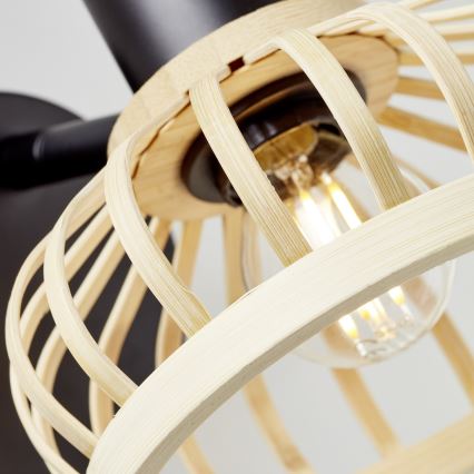 Brilliant - Sienas gaismeklis NORAH 1xE14/28W/230V bambuss