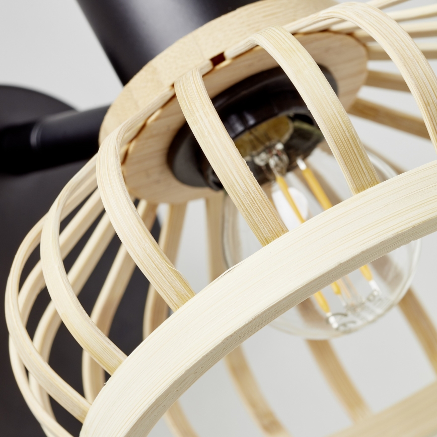 Brilliant - Sienas gaismeklis NORAH 1xE14/28W/230V bambuss