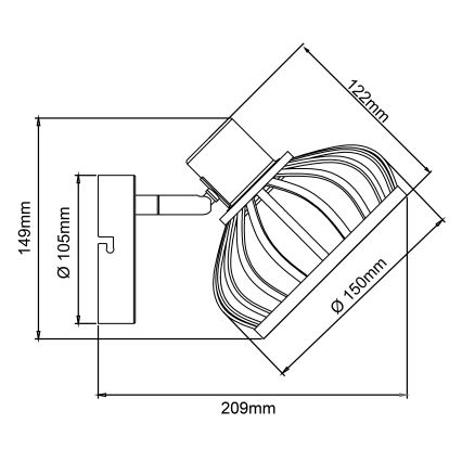 Brilliant - Sienas gaismeklis NORAH 1xE14/28W/230V bambuss