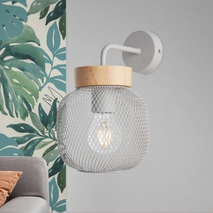 Brilliant - Sienas lampa GIADA 1xE27/40W/230V pelēka