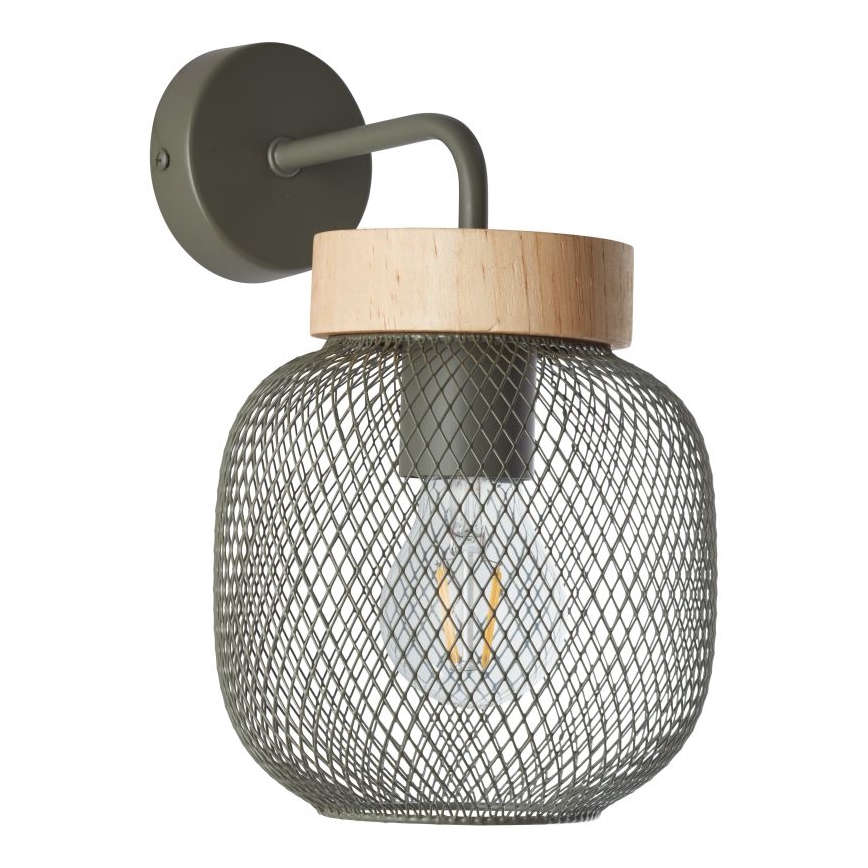 Brilliant - Sienas lampa GIADA 1xE27/40W/230V zaļa - FSC sertificēts