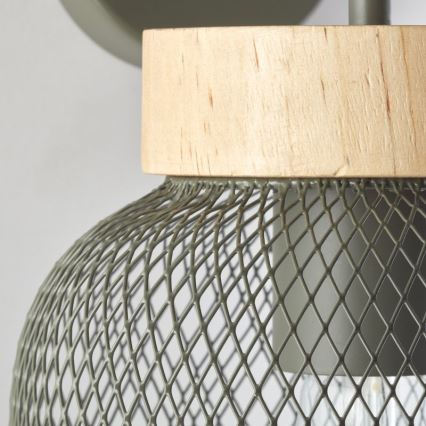 Brilliant - Sienas lampa GIADA 1xE27/40W/230V zaļa - FSC sertificēts