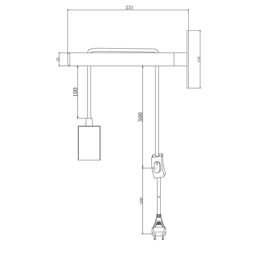 Brilliant - Sienas lampa JARBO 1xE27/60W/230V