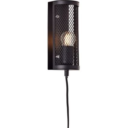 Brilliant - Sienas lampa MAZE 1xE27/40W/230V melna
