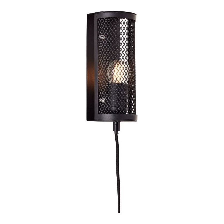 Brilliant - Sienas lampa MAZE 1xE27/40W/230V melna