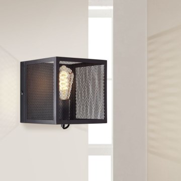 Brilliant - Sienas lampa MAZE 1xE27/40W/230V melna