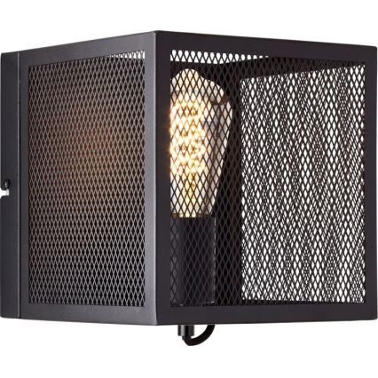 Brilliant - Sienas lampa MAZE 1xE27/40W/230V melna