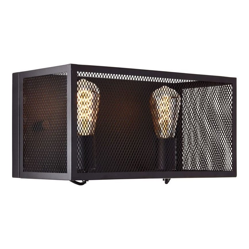Brilliant - Sienas lampa MAZE 2xE27/40W/230V melna