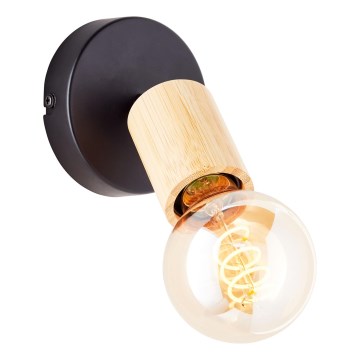 Brilliant - Sienas punktveida gaismeklis 1xE27/28W/230V bambuss