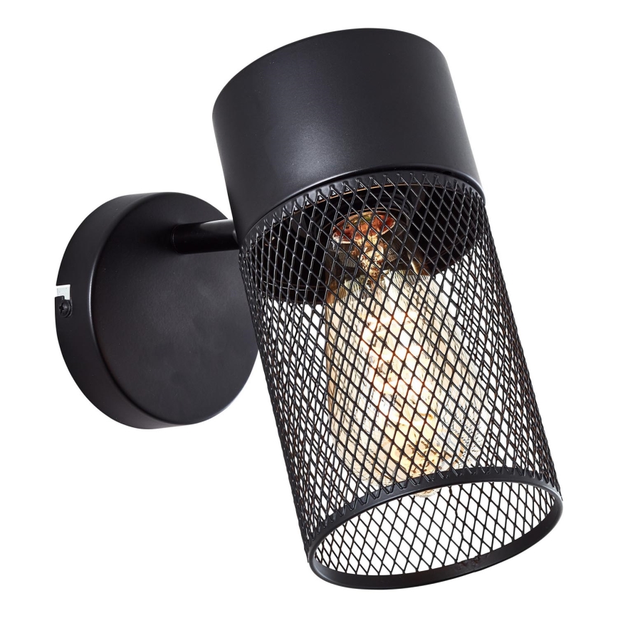 Brilliant - Sienas punktveida gaismeklis KAMOLO 1xE27/40W/230V melns