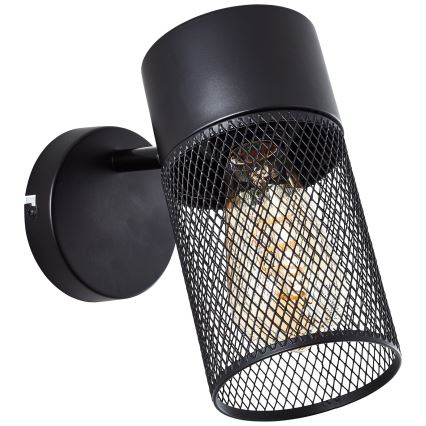 Brilliant - Sienas punktveida gaismeklis KAMOLO 1xE27/40W/230V melns