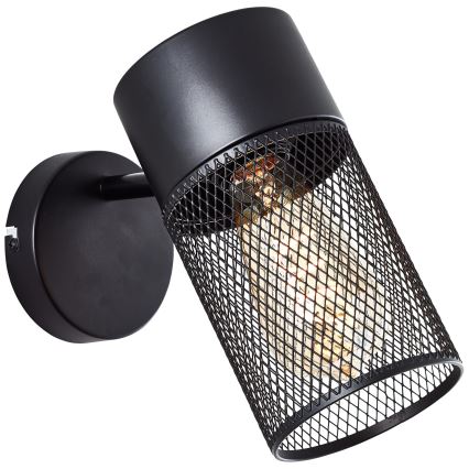 Brilliant - Sienas punktveida gaismeklis KAMOLO 1xE27/40W/230V melns