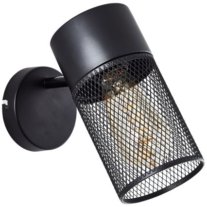 Brilliant - Sienas punktveida gaismeklis KAMOLO 1xE27/40W/230V melns