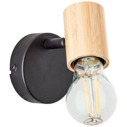 Brilliant - Sienas virziena gaismeklis KERRY 1xE27/40W/230V bambuss