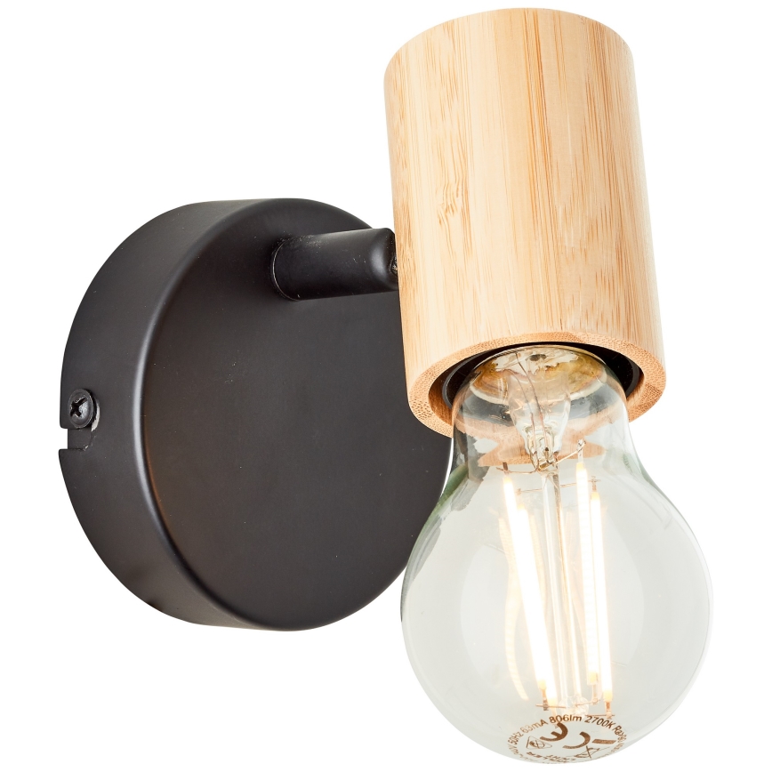 Brilliant - Sienas virziena gaismeklis KERRY 1xE27/40W/230V bambuss