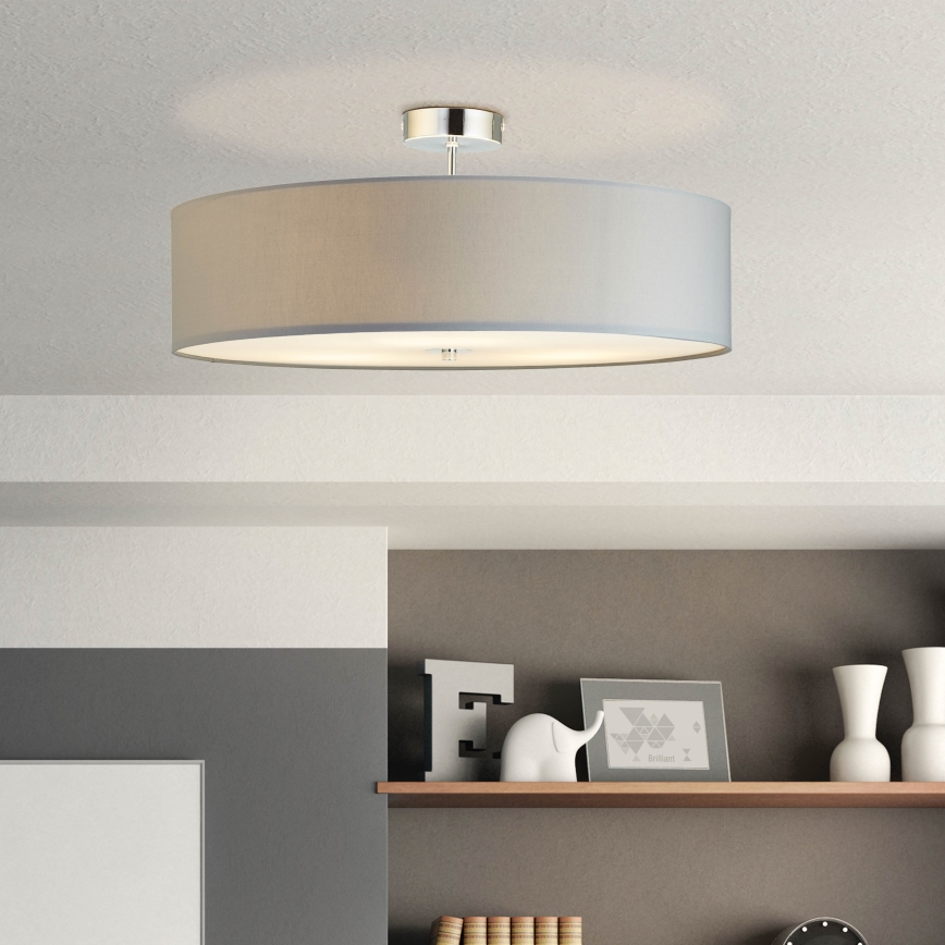 Brilliant - Virsapmetuma lustra ANDRIA 3xE27/60W/230V d. 60 cm pelēka