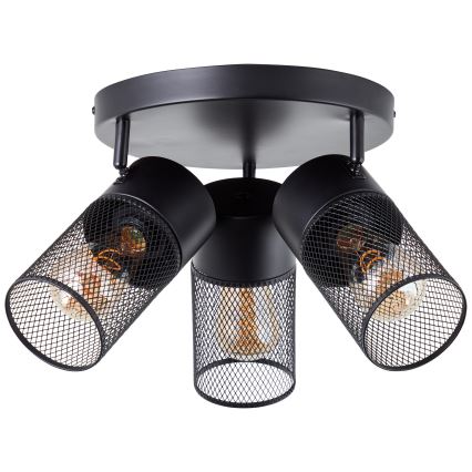 Brilliant - Virziena gaismeklis KAMOLO 3xE27/40W/230V melns