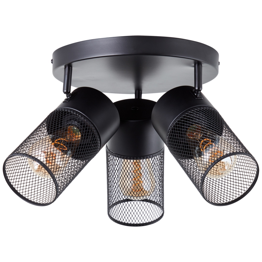 Brilliant - Virziena gaismeklis KAMOLO 3xE27/40W/230V melns