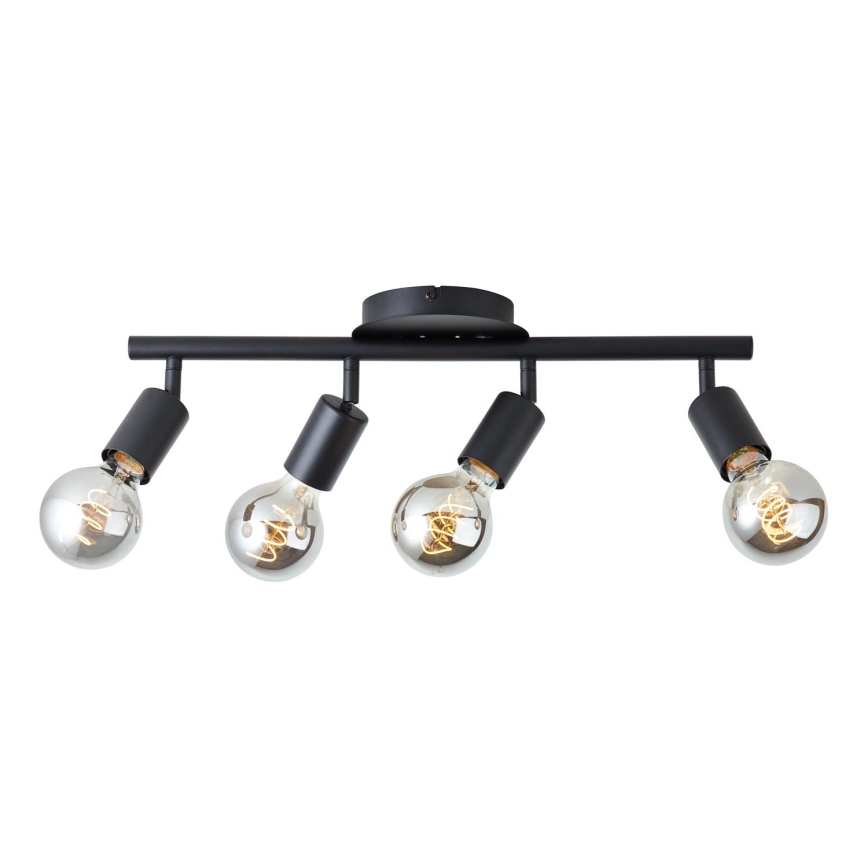 Brilliant - Virziena gaismeklis TIFFANY 4xE27/28W/230V melns