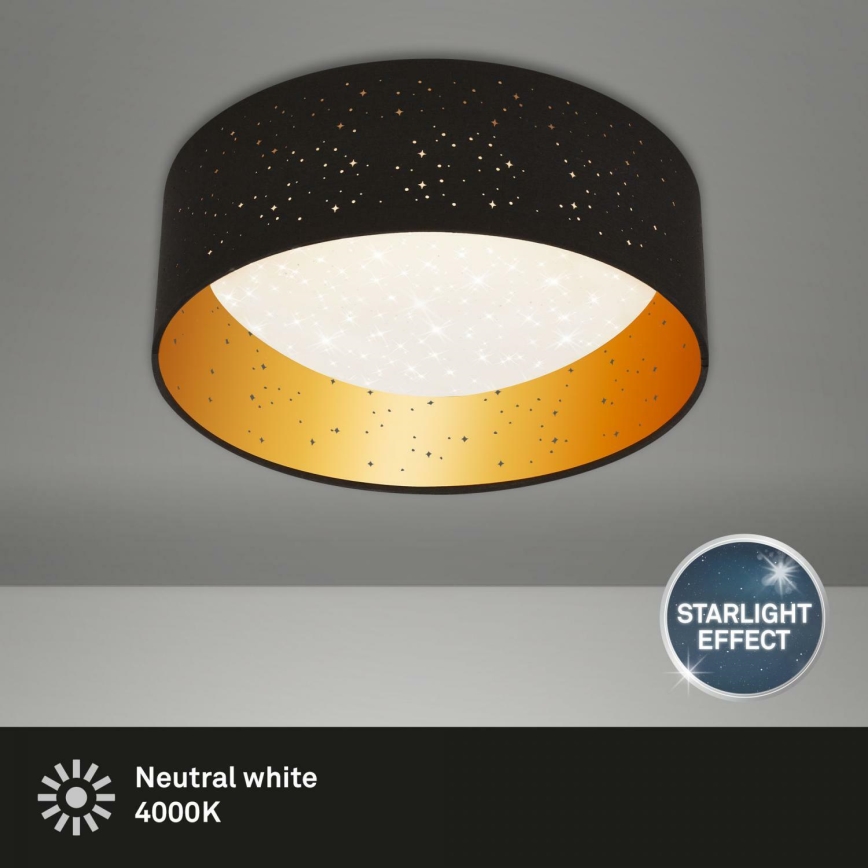 Brilo 3482-015 - LED Griestu lampa MAILA STARRY LED/12W/230V melna/zelta