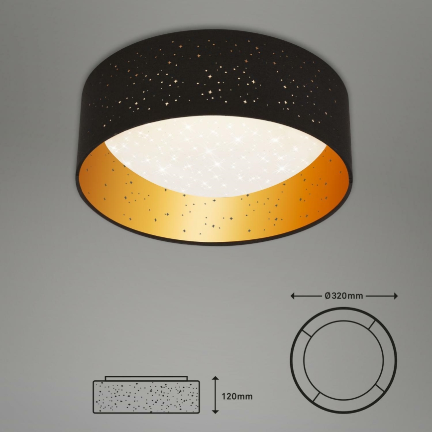 Brilo 3482-015 - LED Griestu lampa MAILA STARRY LED/12W/230V melna/zelta