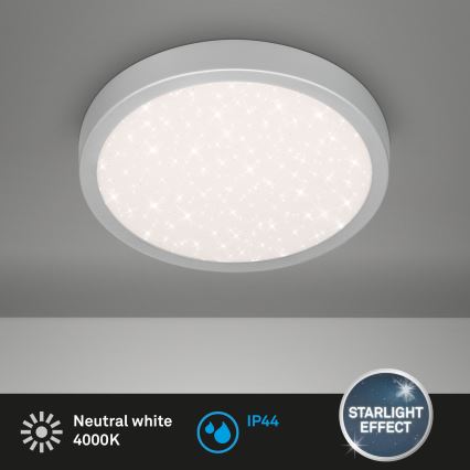 Brilo 3649-014 - LED vannas istabas griestu lampa RUNA LED/18,5W/230V IP44 sudraba