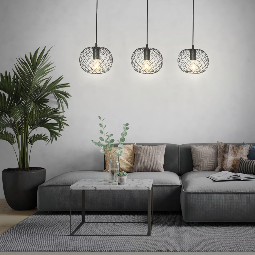 Brilo 4037-035 - Pakaramā lustra uz vada WINKI 3xE27/40W/230V