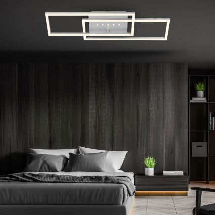 Brilo - aptumšojams LED griestu gaismeklis LED/30W/230V 3000K matēts hroms