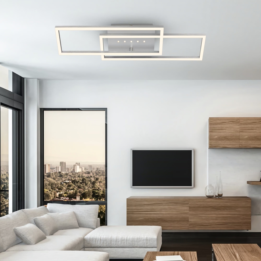 Brilo - aptumšojams LED griestu gaismeklis LED/30W/230V 3000K matēts hroms