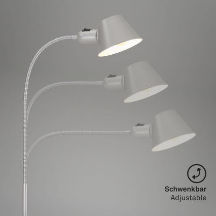 Brilo - Galda lampa 1xE27/10W/230V matēts hroms