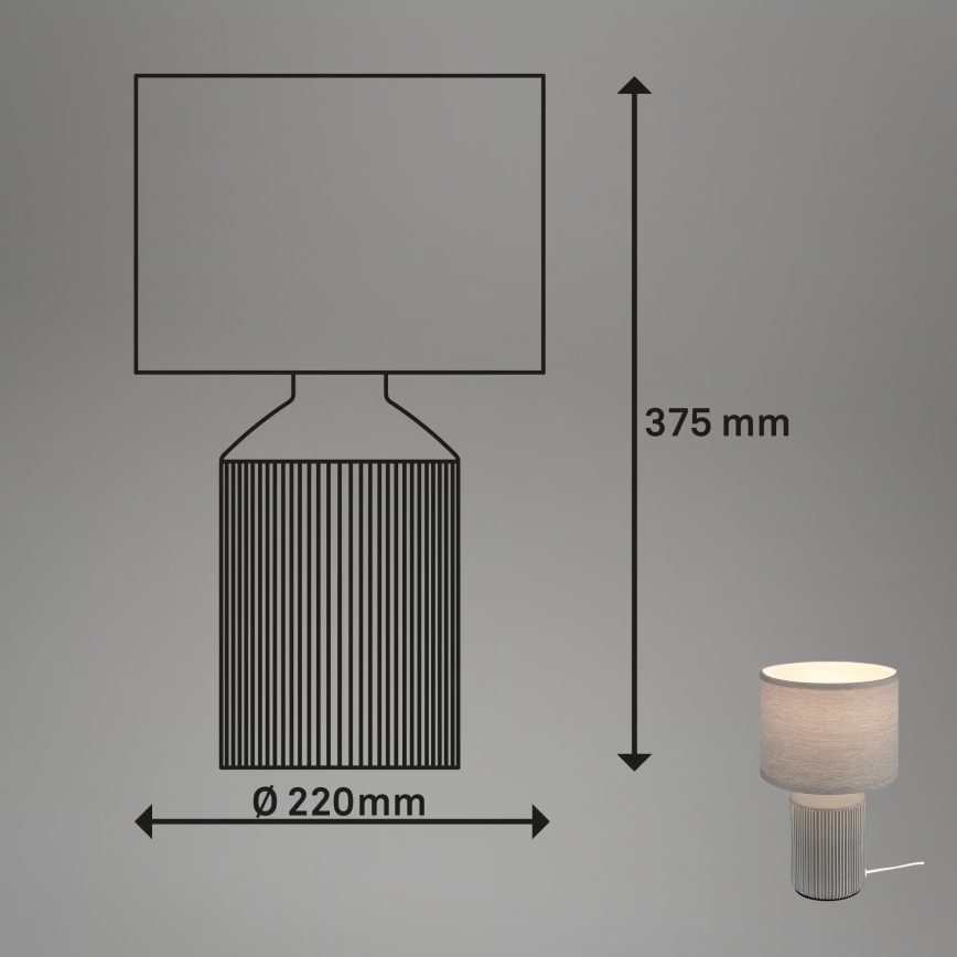 Brilo - Galda lampa INO 1xE14/10W/230V pelēka