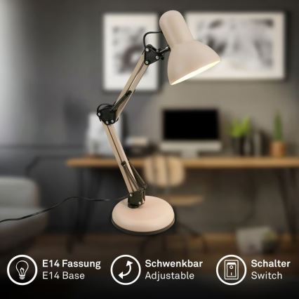 Brilo - Galda lampa PIXA 1xE14/25W/230V bēša