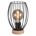 Brilo - Galda lampa WAKTU 1xE27/25W/230V gumijkoks