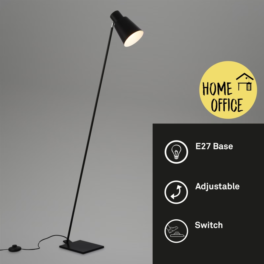 Brilo - Grīdas stāvlampa 1xE27/10W/230V melna