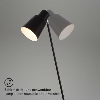 Brilo - Grīdas stāvlampa 1xE27/10W/230V melna