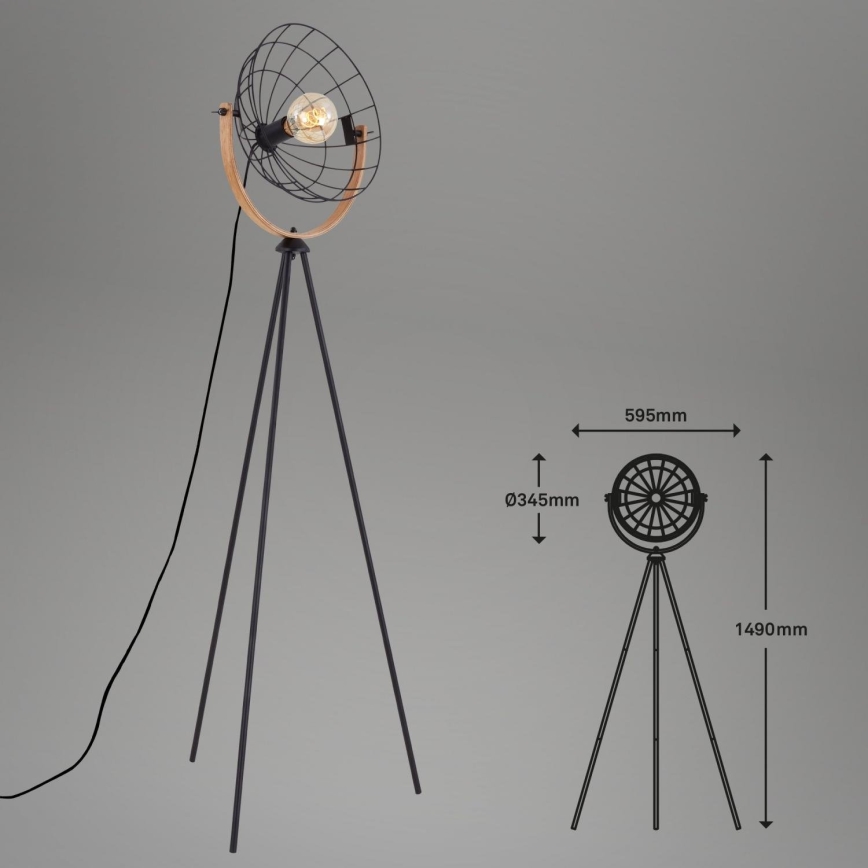 Brilo - Grīdas stāvlampa MESH 1xE27/40W/230V