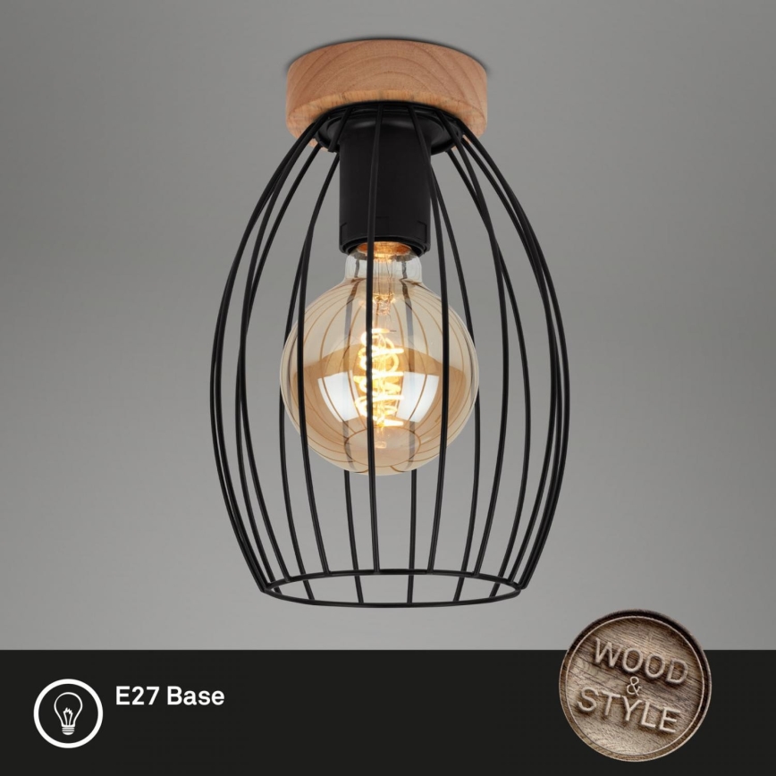 Brilo - Griestu lampa WAKTU 1xE27/60W/230V gumijkoks