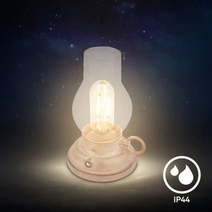 Brilo - LED ar regulējamu spilgtumu āra uzlādējamā galda lampa KANEA LED/1,5W/5V IP44 1200 mAh bēša