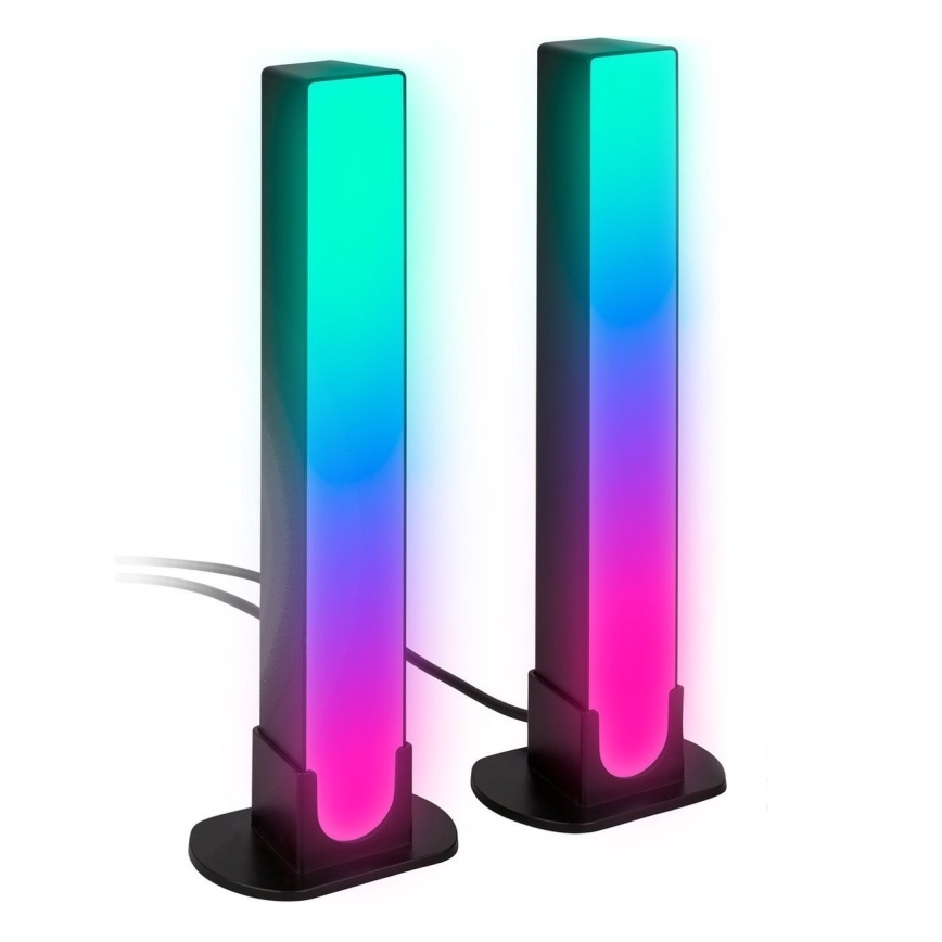 Brilo - KOMPLEKTS 2x LED RGBIC Aptumšojama galda lampa LED/12W/230V 3000-6500K Wi-Fi Tuya