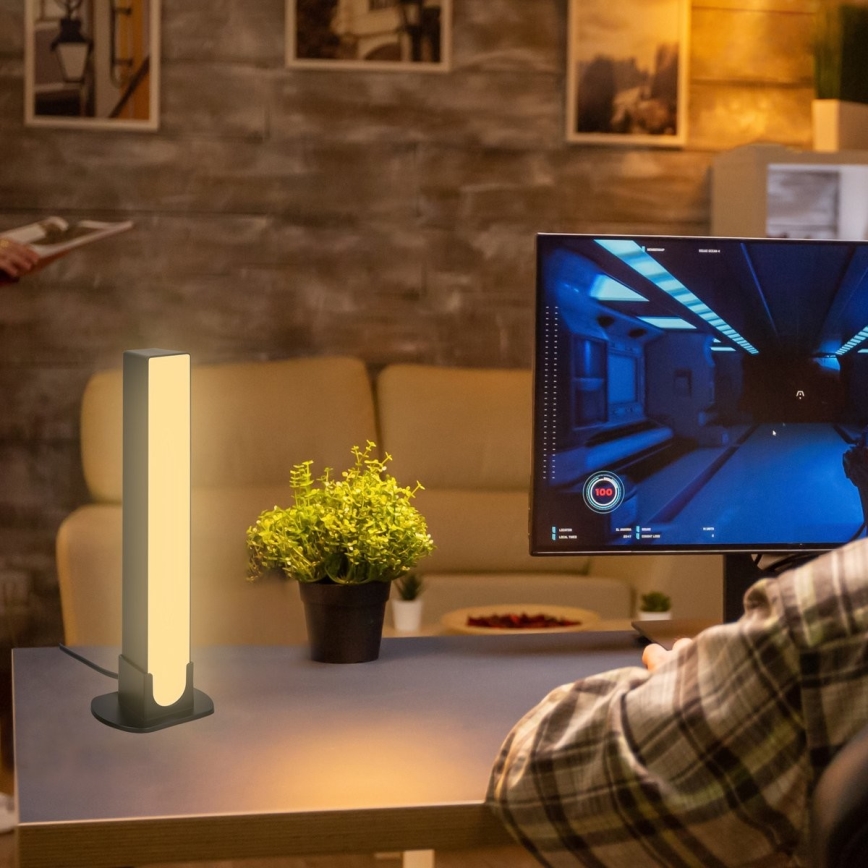 Brilo - KOMPLEKTS 2x LED RGBIC Aptumšojama galda lampa LED/12W/230V 3000-6500K Wi-Fi Tuya