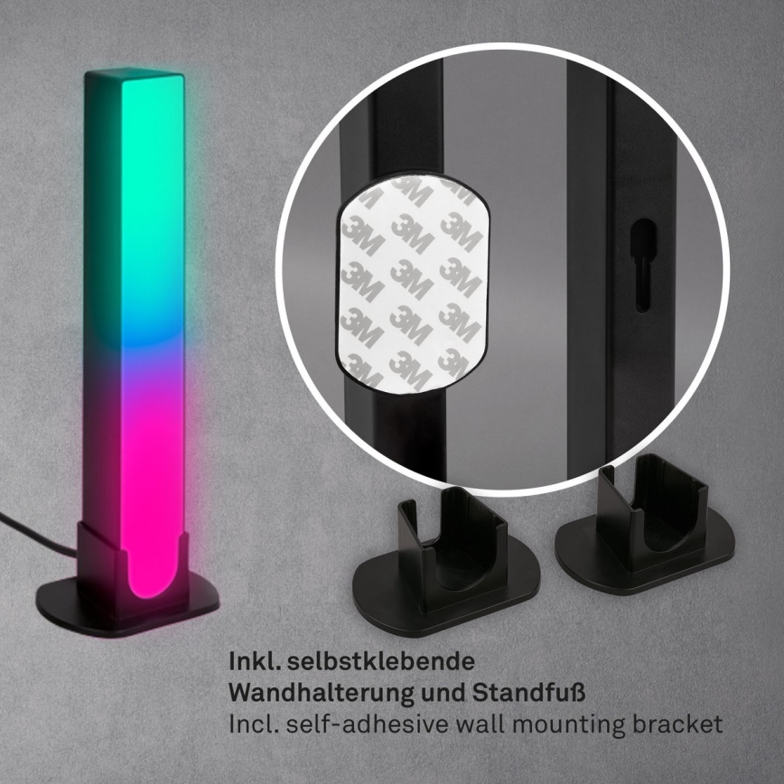 Brilo - KOMPLEKTS 2x LED RGBIC Aptumšojama galda lampa LED/12W/230V 3000-6500K Wi-Fi Tuya