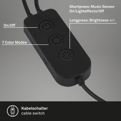 Brilo - KOMPLEKTS 2x LED RGBIC Aptumšojama galda lampa LED/12W/230V 3000-6500K Wi-Fi Tuya