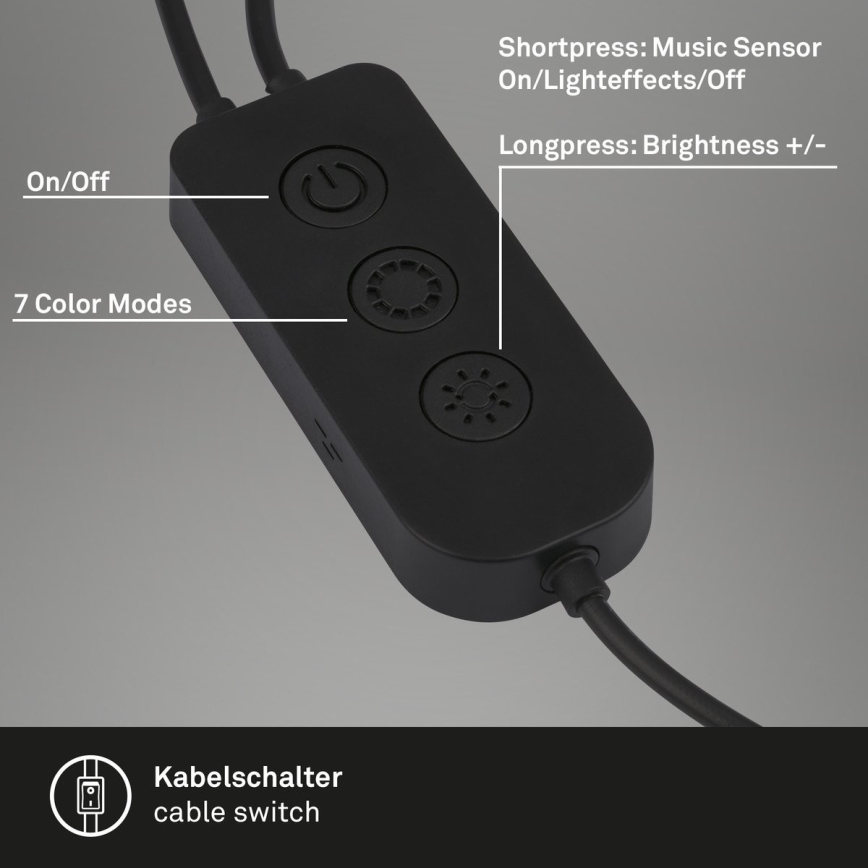 Brilo - KOMPLEKTS 2x LED RGBIC Aptumšojama galda lampa LED/12W/230V 3000-6500K Wi-Fi Tuya