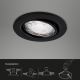 Brilo - KOMPLEKTS 3x LED Iegremdējama vannas istabas lampa 1xGU10/5W/230V IP23 melna