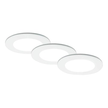 Brilo - KOMPLEKTS 3x LED Iegremdējama vannas istabas lampa LED/4W/230V IP44 3000/4000K balta