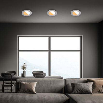 Brilo - KOMPLEKTS 3x LED Iegremdējama vannas istabas lampa LED/4W/230V IP44 3000/4000K sudraba