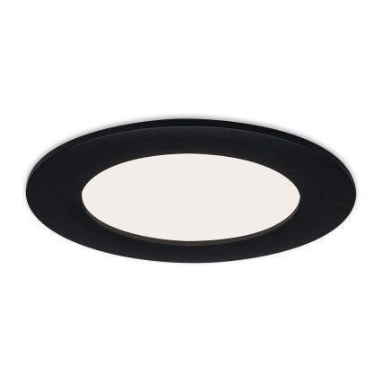 Brilo - komplekts 3x LED vannas istabas iebūvējamie griestu gaismekļi FLAT LED/6W/230V IP44 melni