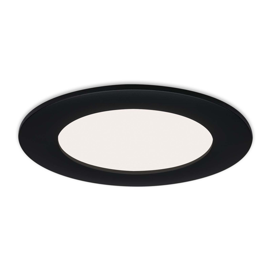 Brilo - komplekts 3x LED vannas istabas iebūvējamie griestu gaismekļi FLAT LED/6W/230V IP44 melni