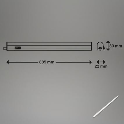 Brilo - LED apakšskapja gaismeklis LED/10W/230V 4000K 87,3 cm