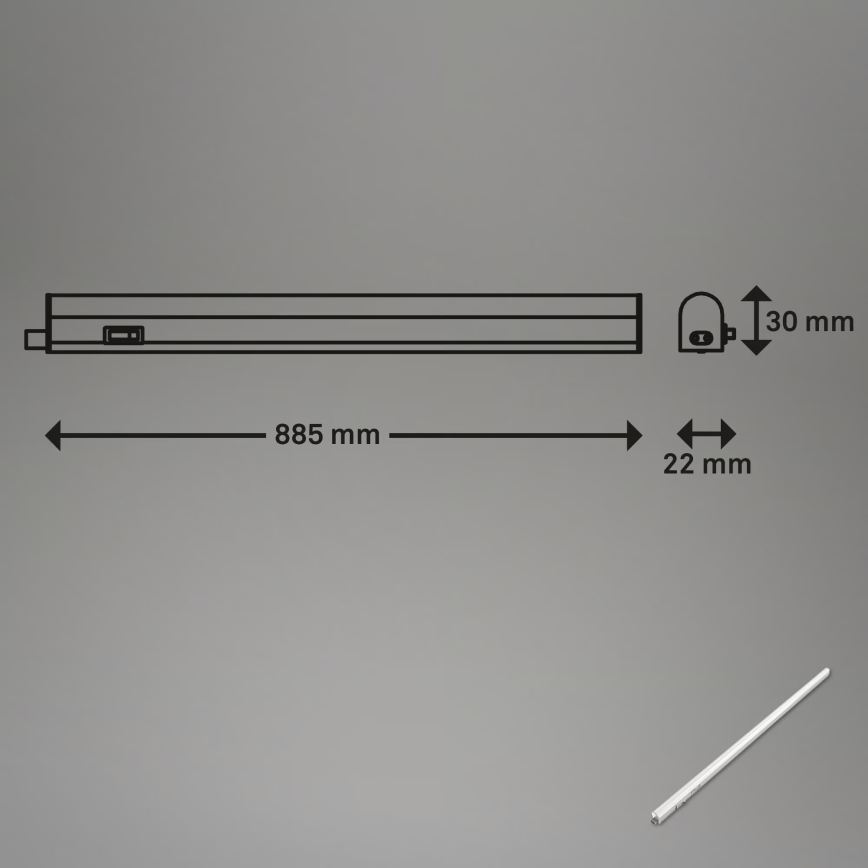 Brilo - LED apakšskapja gaismeklis LED/10W/230V 4000K 87,3 cm